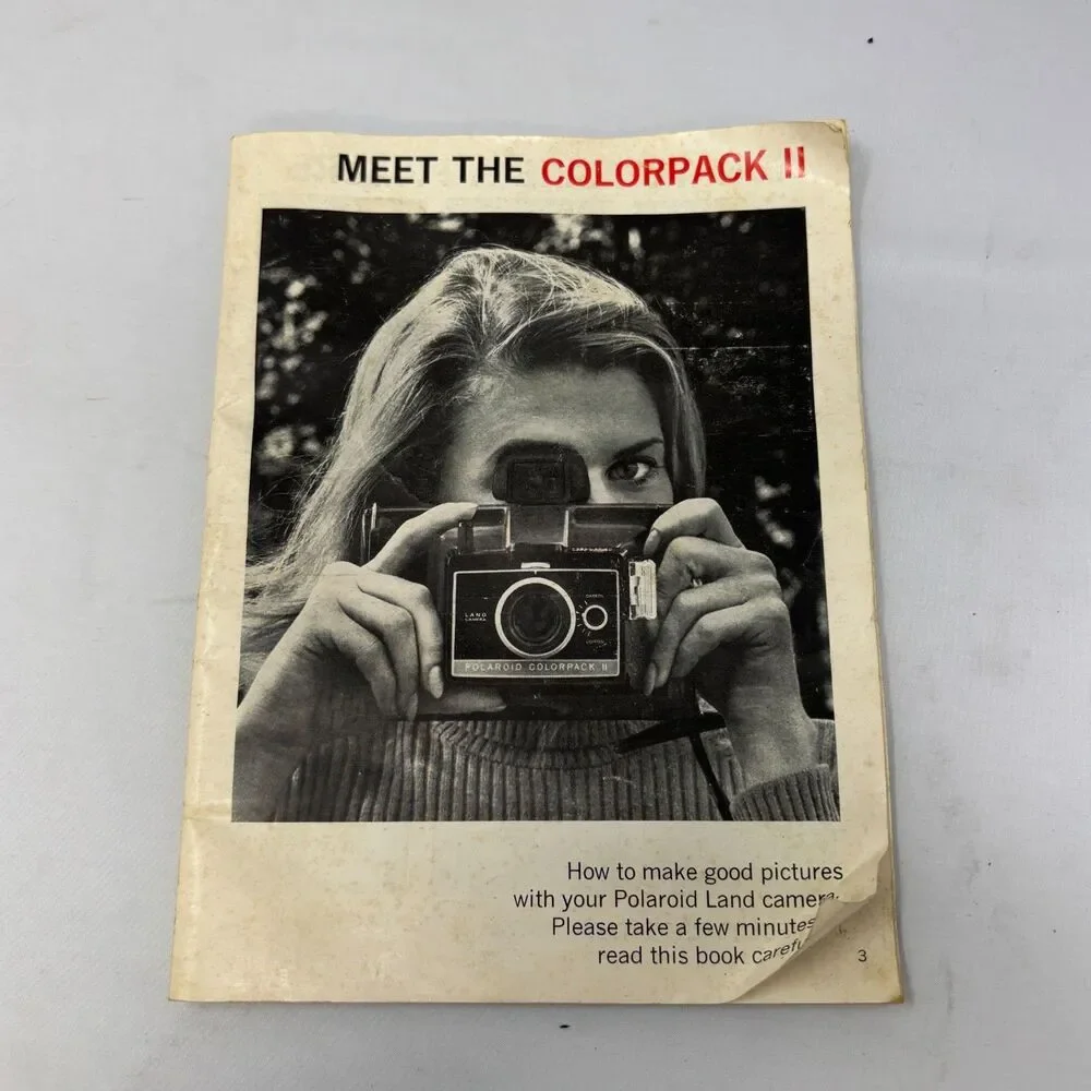 Vintage Polaroid Colorpack II Land Camera with case and Paperwork UNTESTED